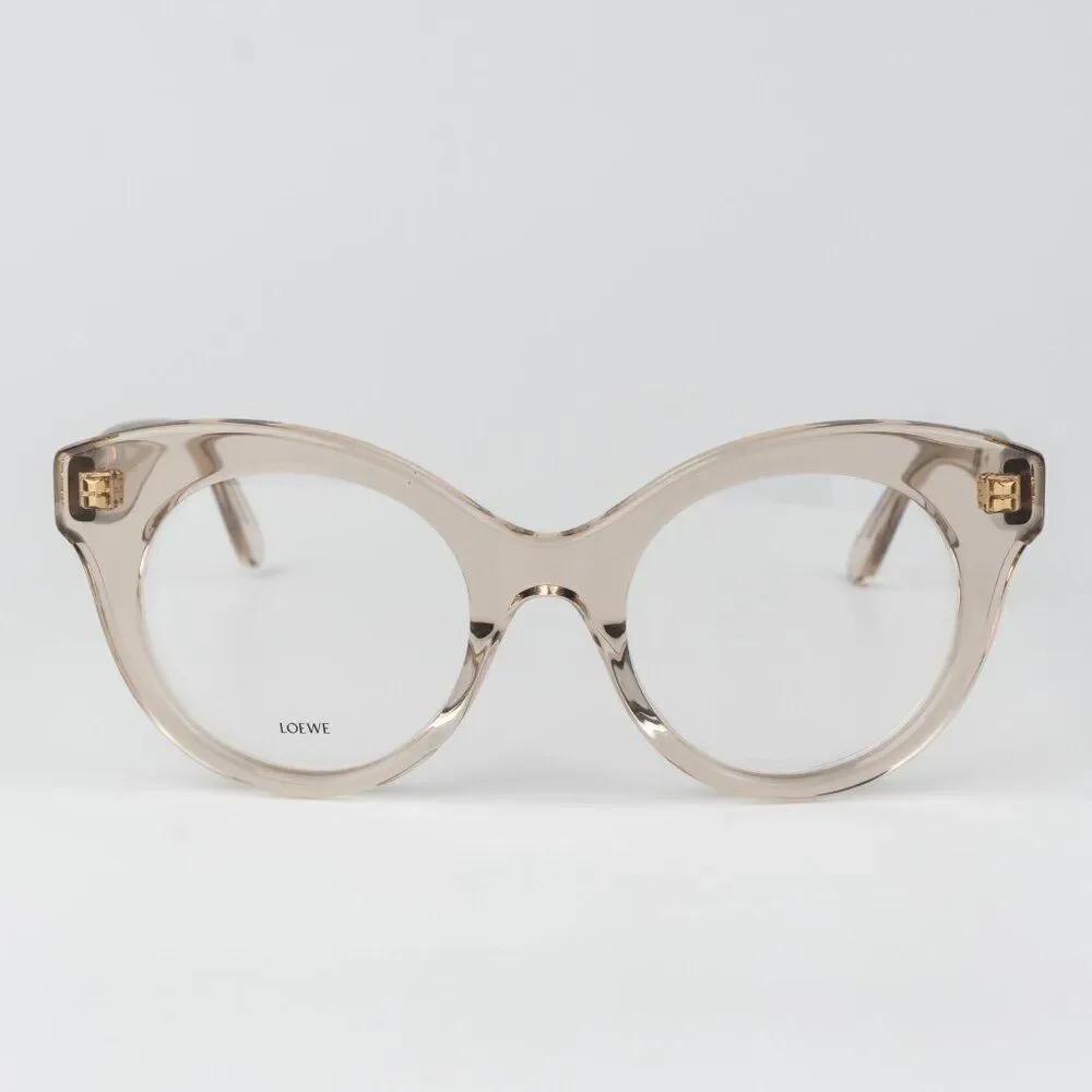 Loewe CURVY Women Eyeglasses Brown Round LW50074I 057 NEW AUTHENTIC